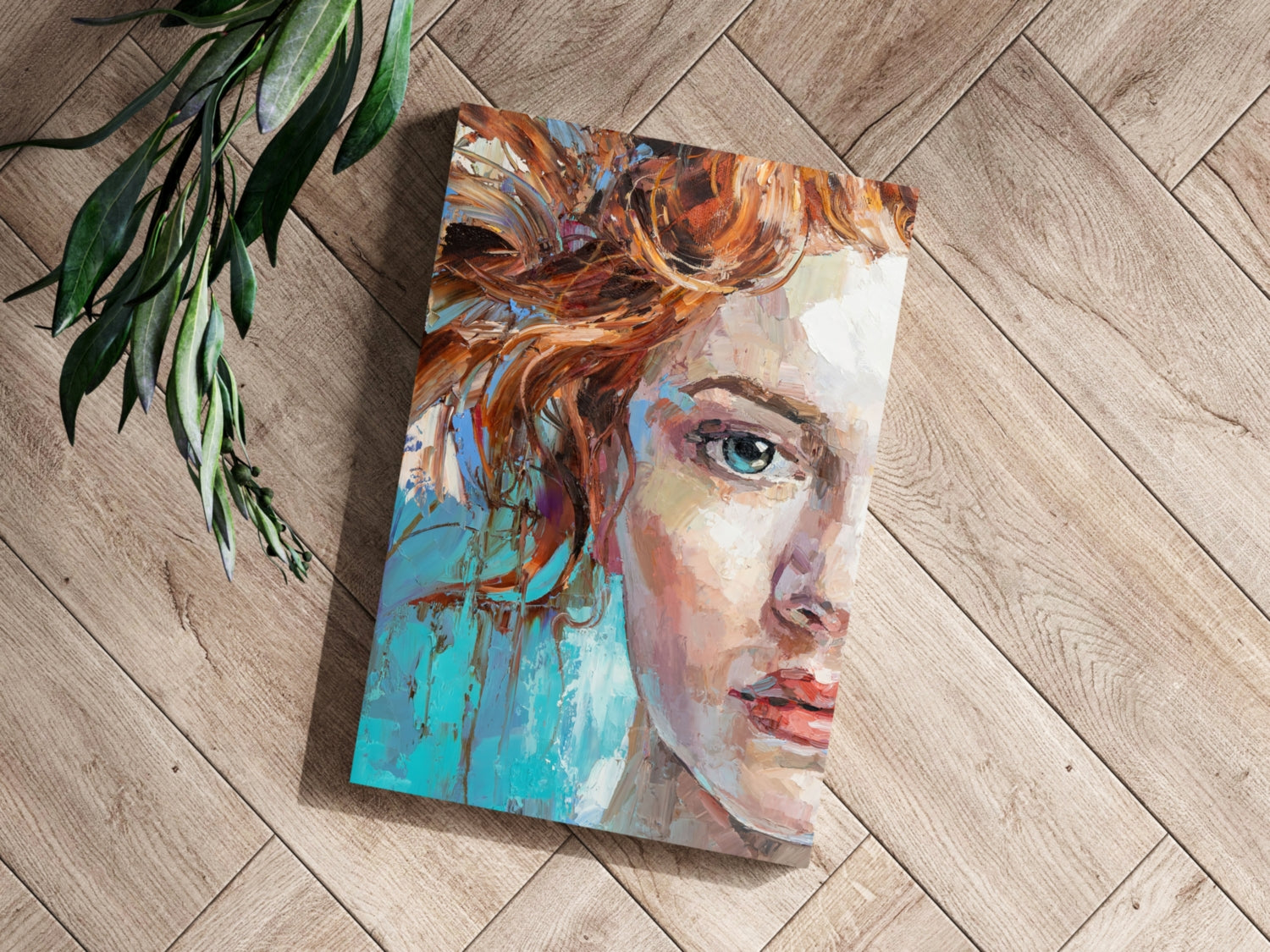 Young Woman Portrait Aluminum Print
