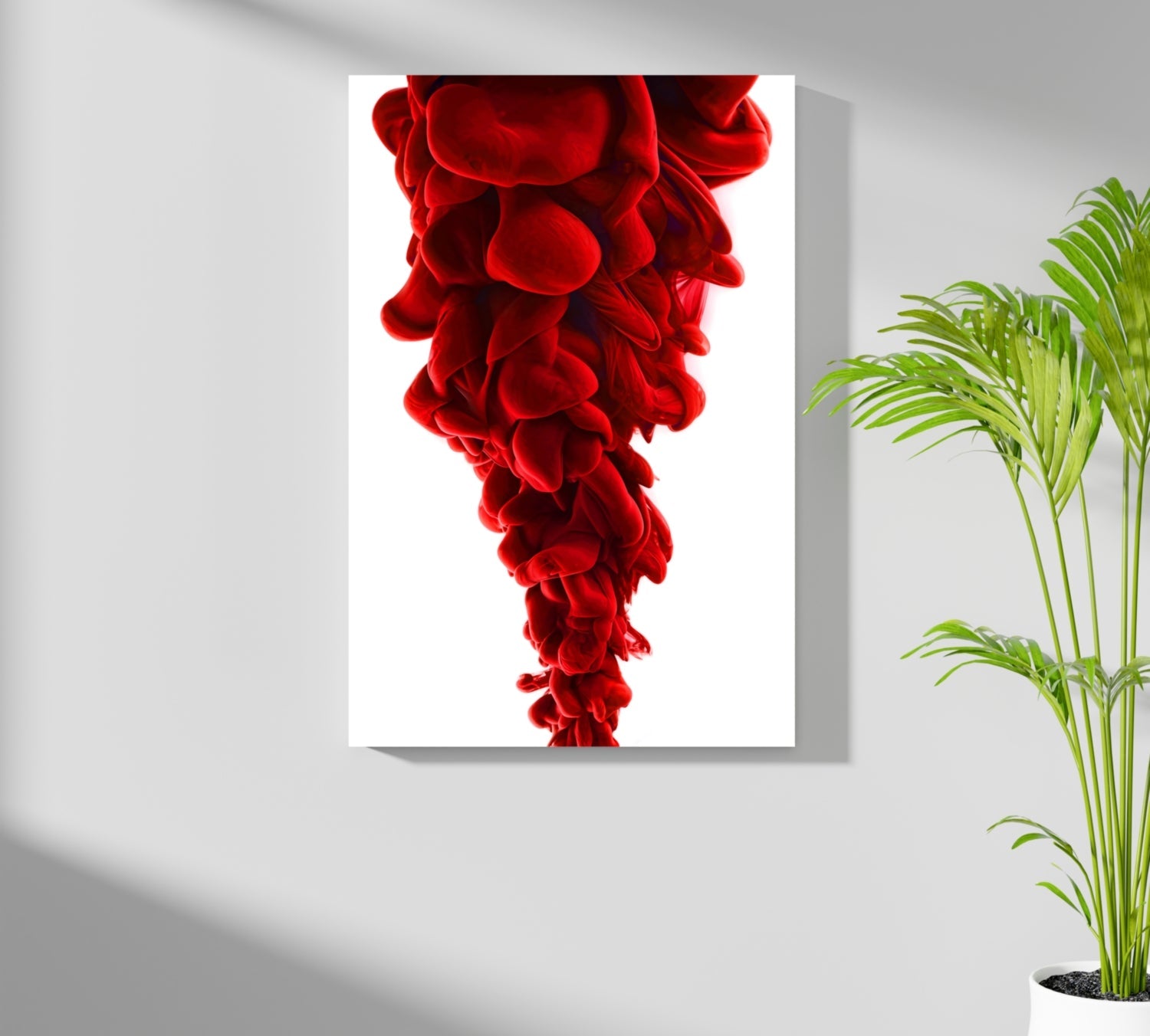 Red Smoke Aluminum Print