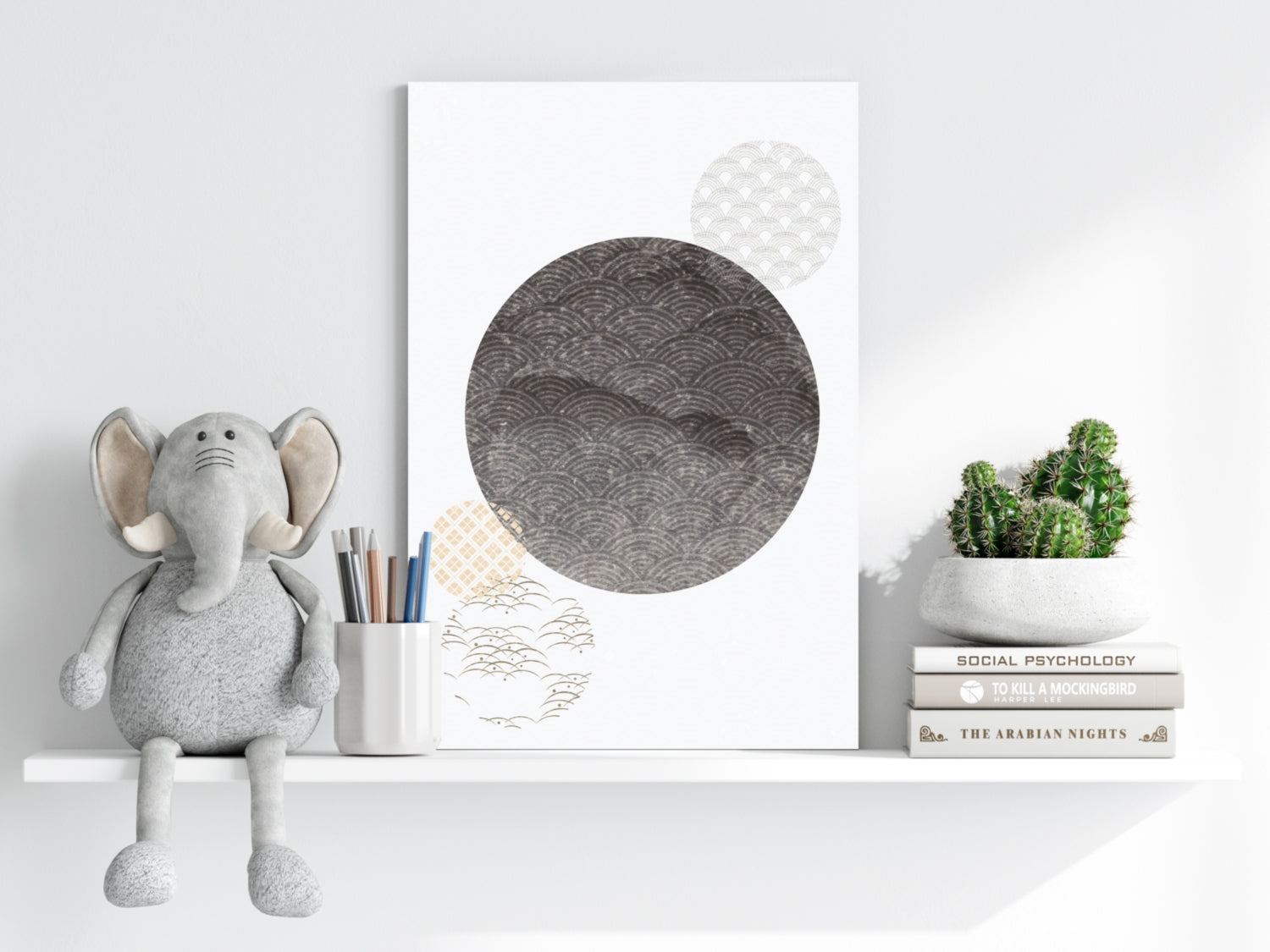 Abstract Art Dots V2 Aluminum Print