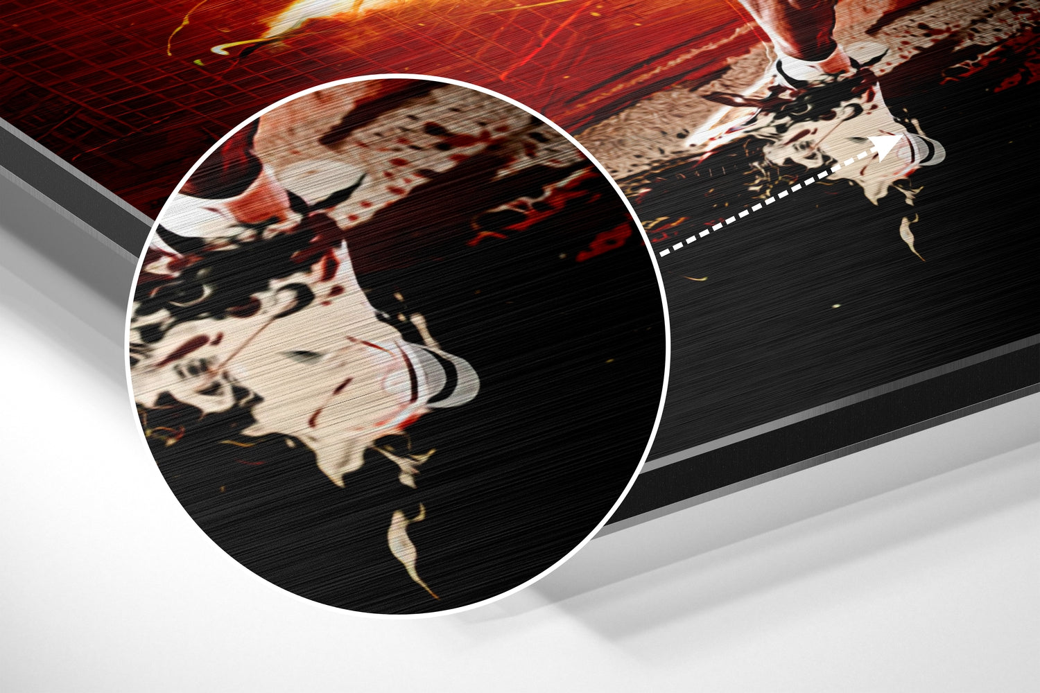 Jordan Brushed Aluminium Dibond Wall Art