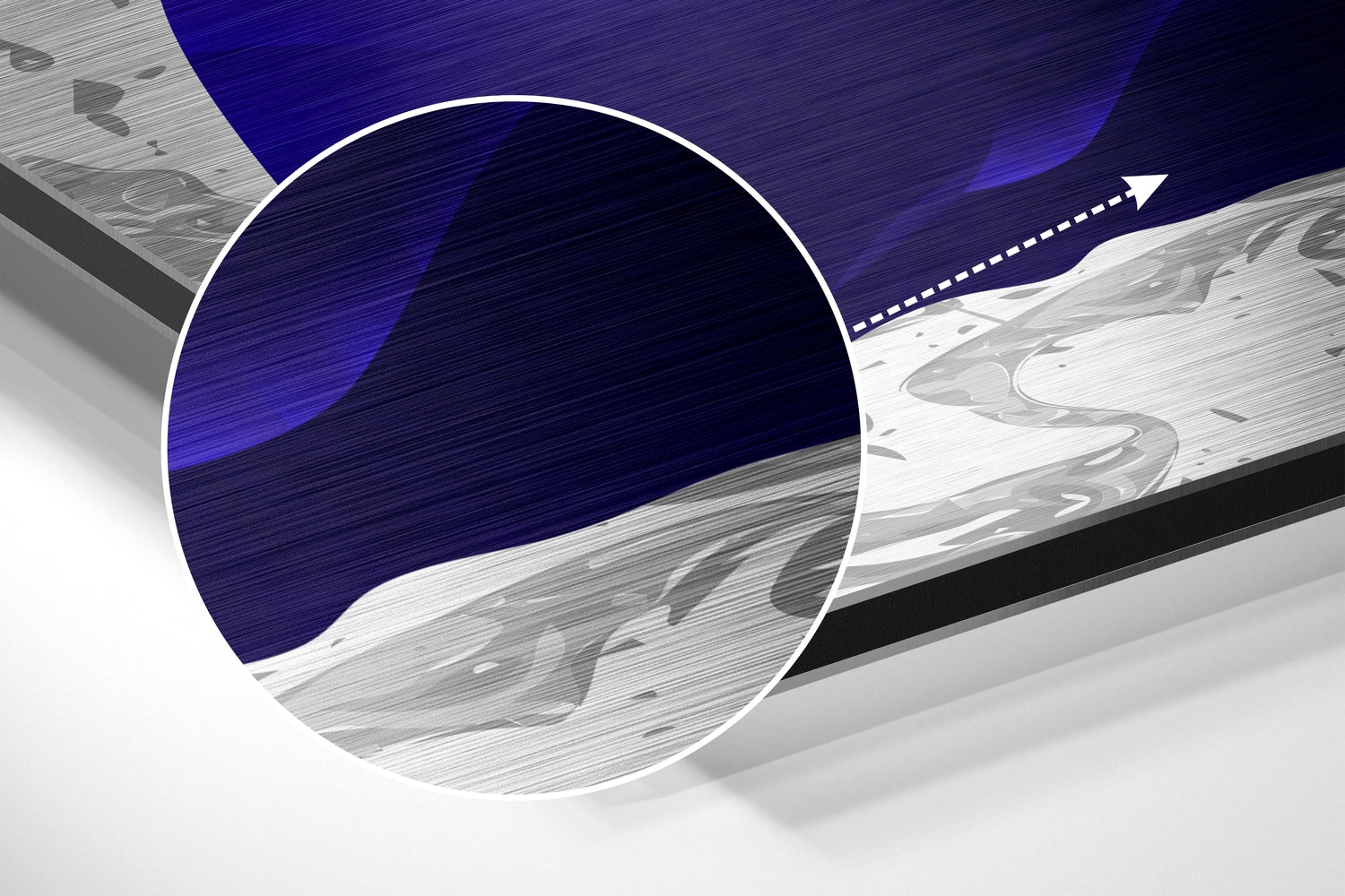 Feathers Brushed Aluminium Dibond Wall Art