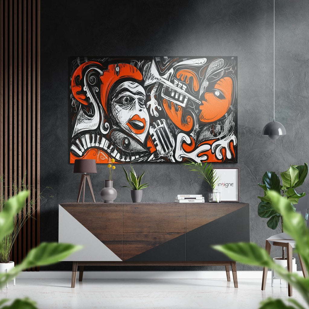 Picasso Style Brushed Aluminium Dibond Wall Art