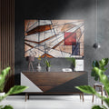 Geometry Brushed Aluminium Dibond Wall Art