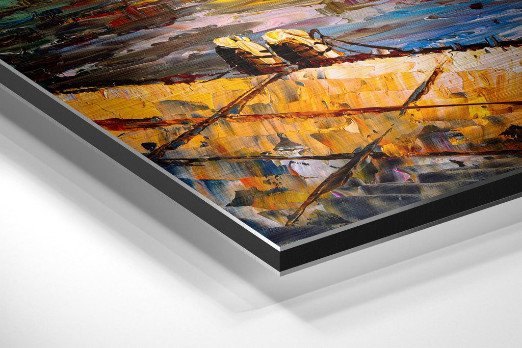 Boats Brushed Aluminium Dibond Wall Art