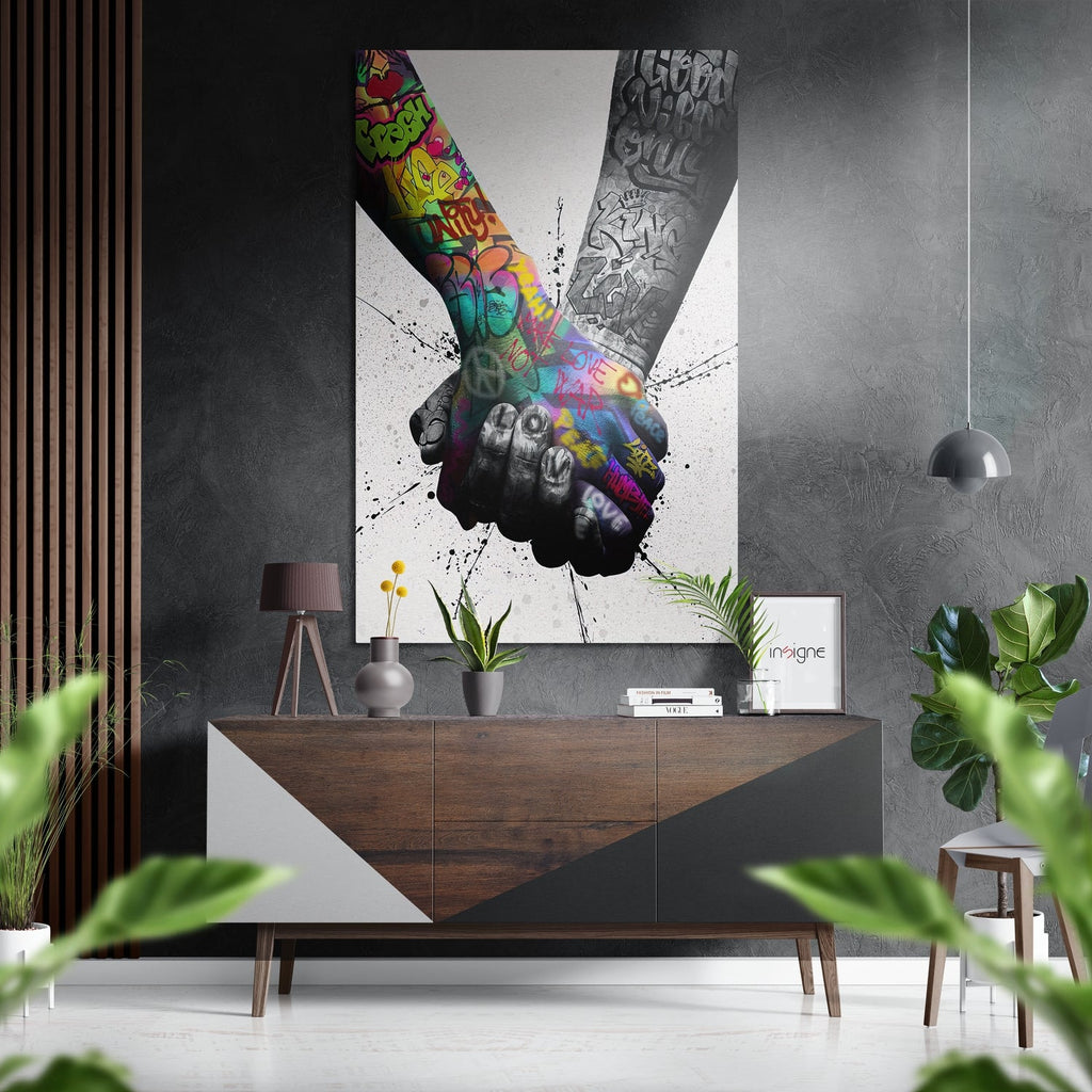 Free Love Brushed Aluminium Dibond Wall Art