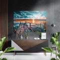 Sunset  Brushed Aluminium Dibond Wall Art
