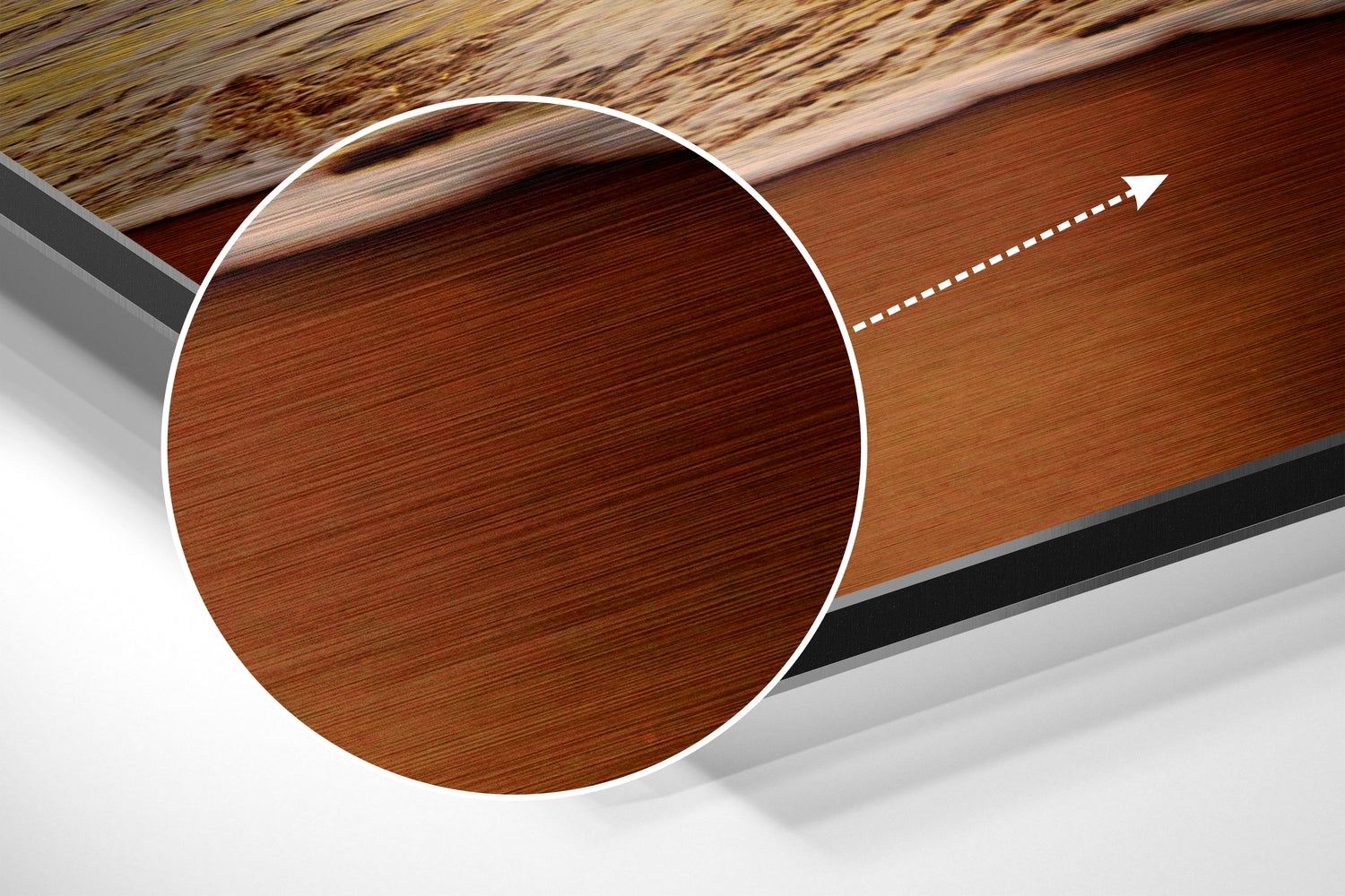 Sunset at the Beach Brushed Aluminium Dibond Wall Art