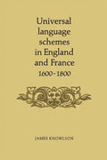 Universal Language Schemes in England and France 1600-1800 - Paperback