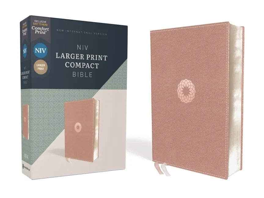 Niv, Larger Print Compact Bible, Leathersoft, Pink, Red Letter, Comfort Print - Imitation Leather