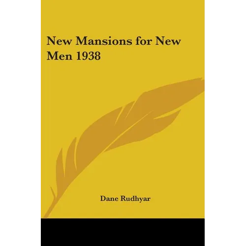 New Mansions for New Men 1938 - Paperback