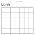 Blank Calendar: White Background, Undated Planner for Organizing, Tasks, Goals, Scheduling, DIY Calendar Book - Paperback