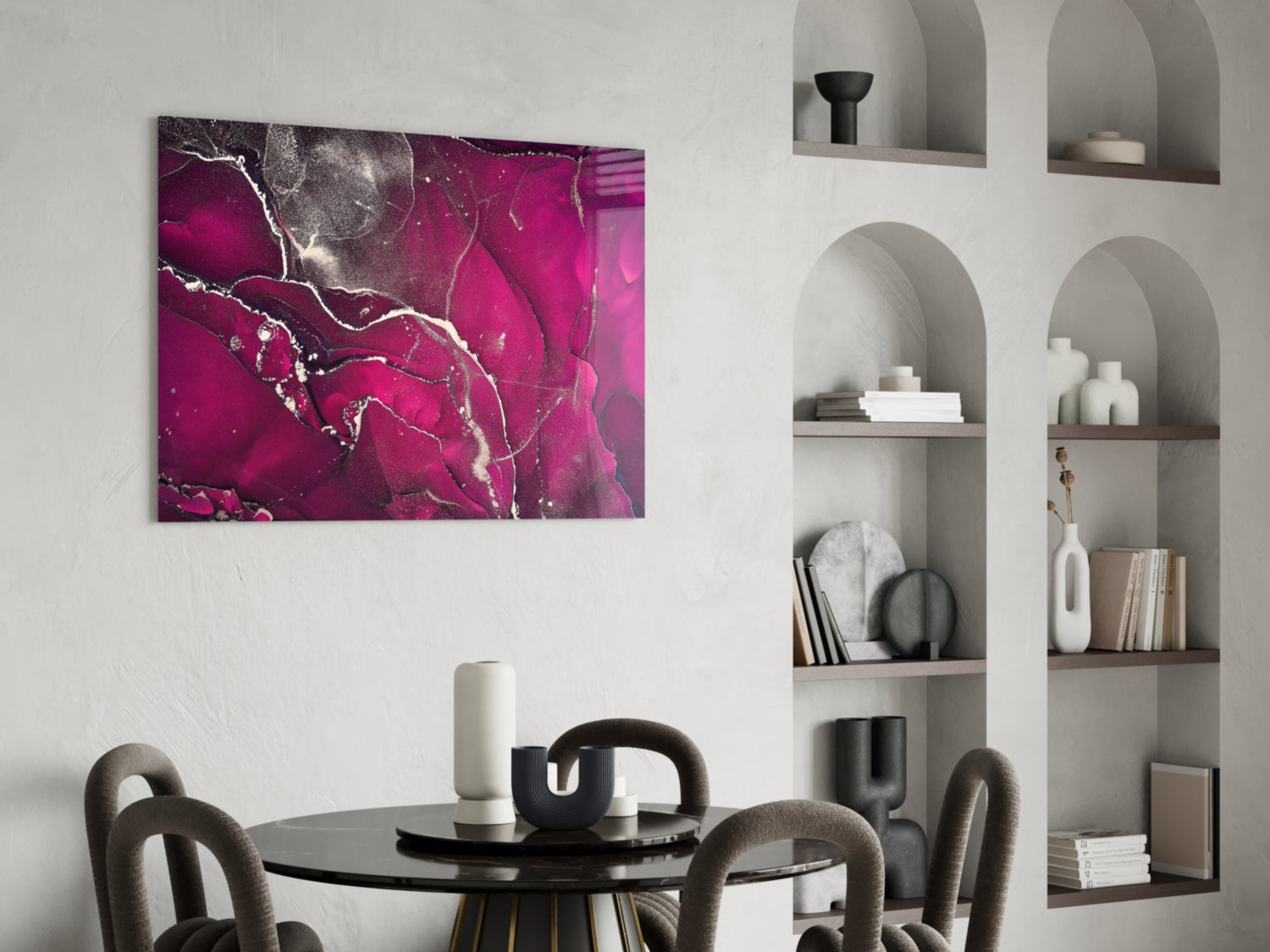 Abstract Depth Glass Wall Art