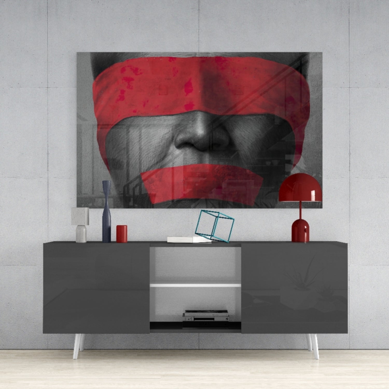 Silence Glass Wall Art
