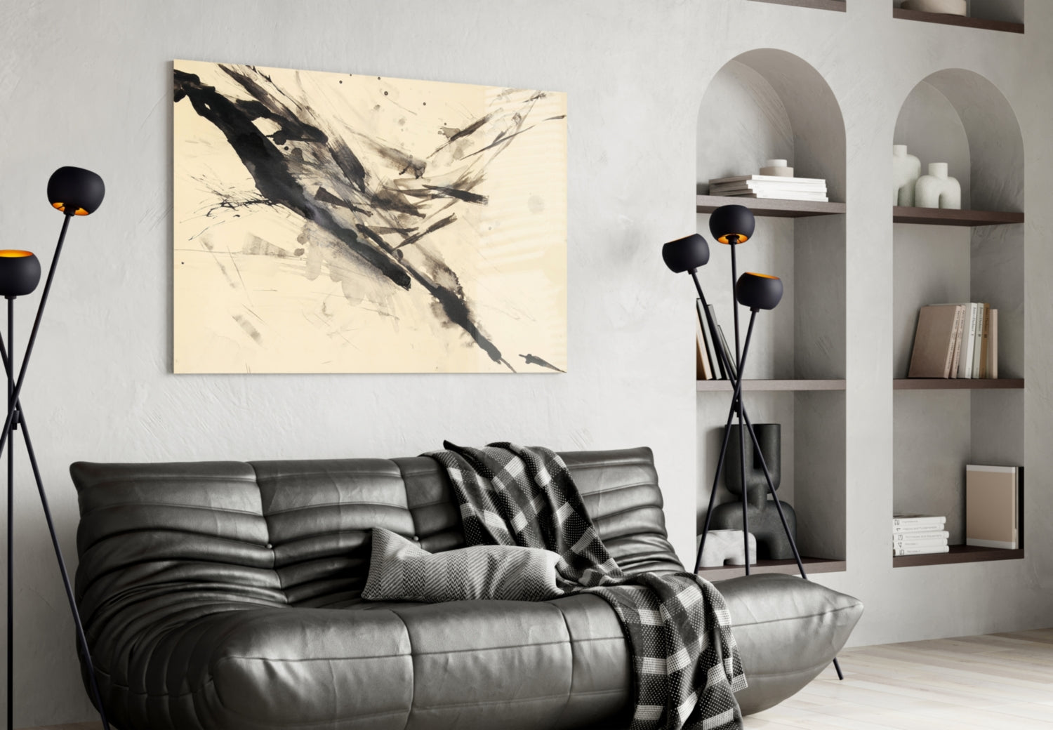 Abstract Glass Wall Art