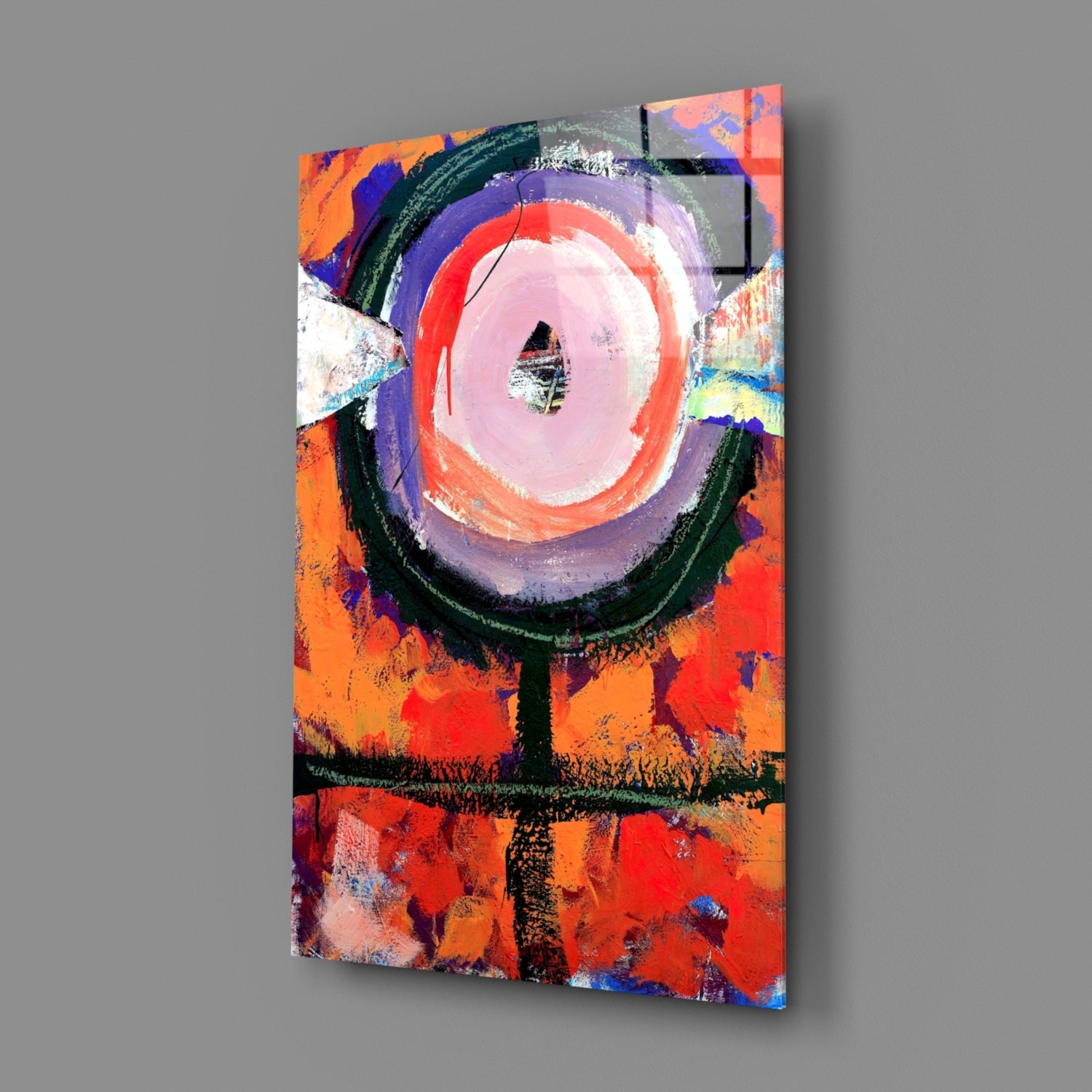 Abstract Glass Wall Art