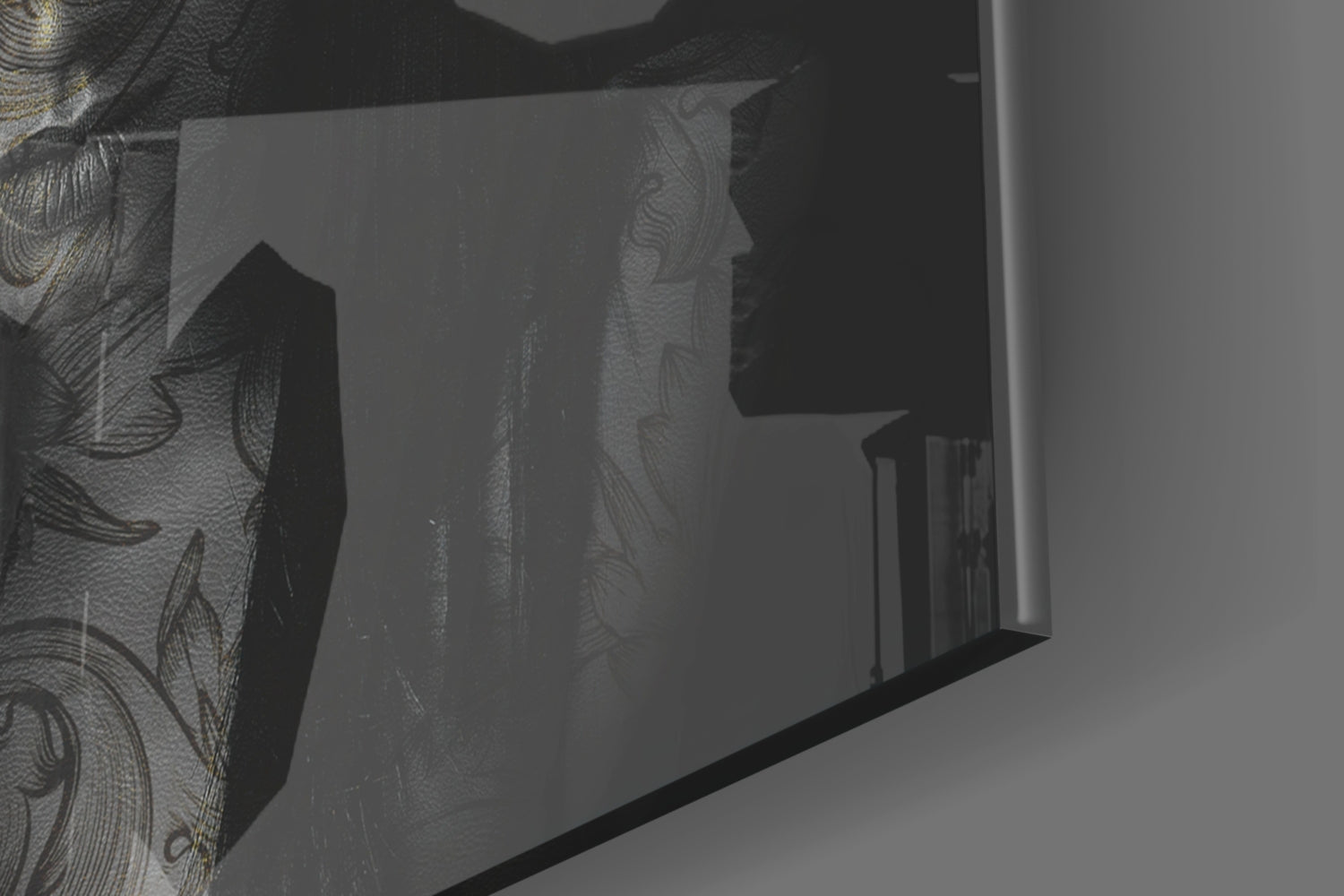 Tattooed Woman Glass Wall Art