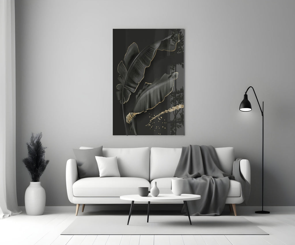 Leaf Glass Wall Art