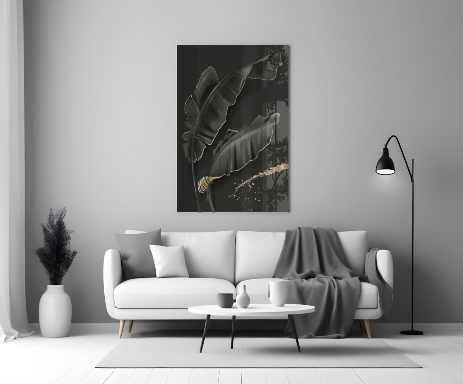 Leaf Glass Wall Art
