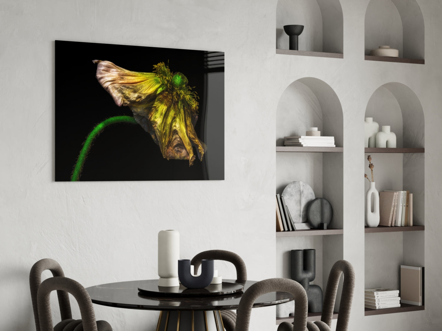 Flower Glass Wall Art