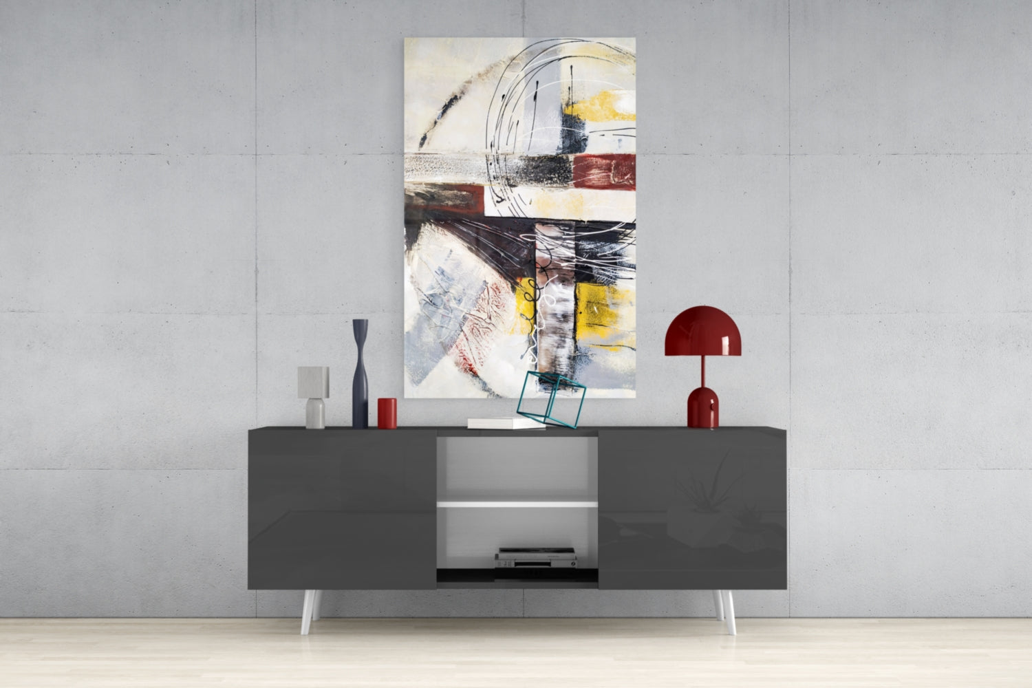 Abstract Glass Wall Art