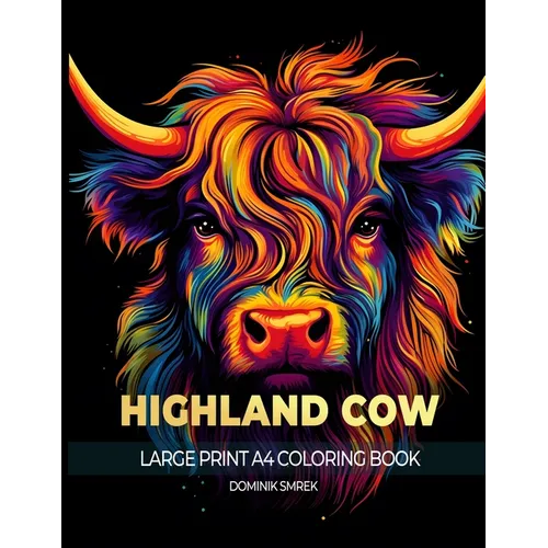 Scottish Highland Cow: A Large Print A4 Colouring Book - Paperback