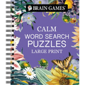 Brain Games - Calm: Word Search - Large Print - Spiral