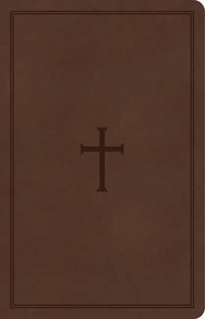 CSB Large Print Personal Size Reference Bible, Brown Leathertouch - Imitation Leather