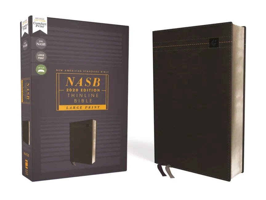 Nasb, Thinline Bible, Large Print, Leathersoft, Black, Red Letter Edition, 2020 Text, Comfort Print - Imitation Leather