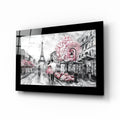 Pink and Paris Glass Wall Art