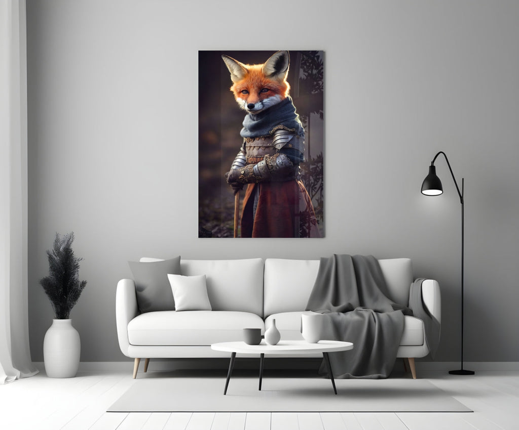 The Fox Glass Wall Art || Designer Collection