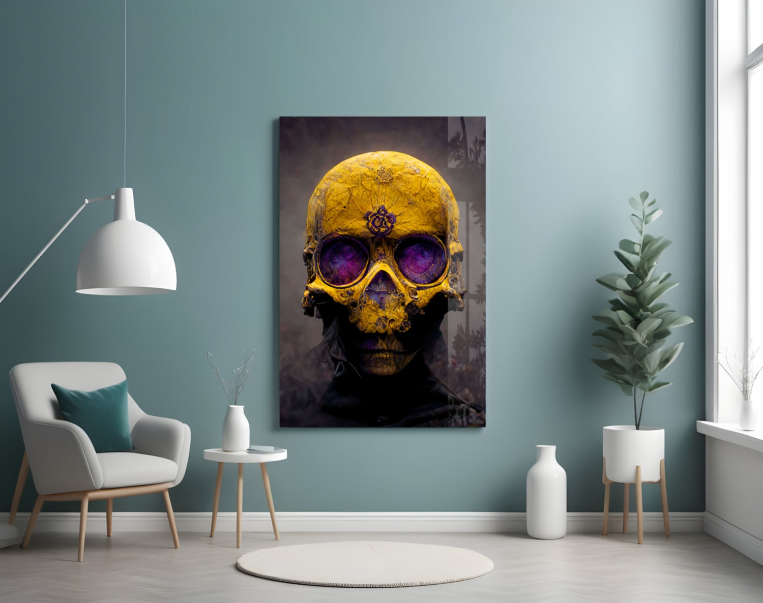 Skull Glass Art  || Designers Collection