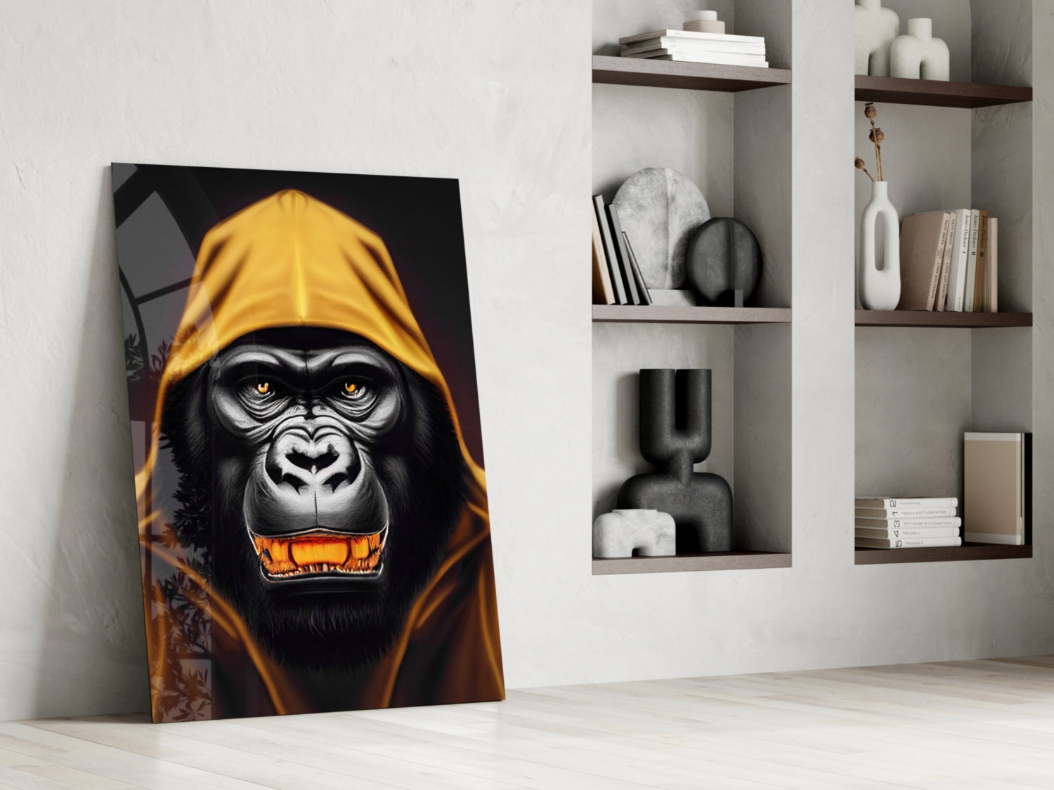 Angry Smile Glass Wall Art  || Designer Collection
