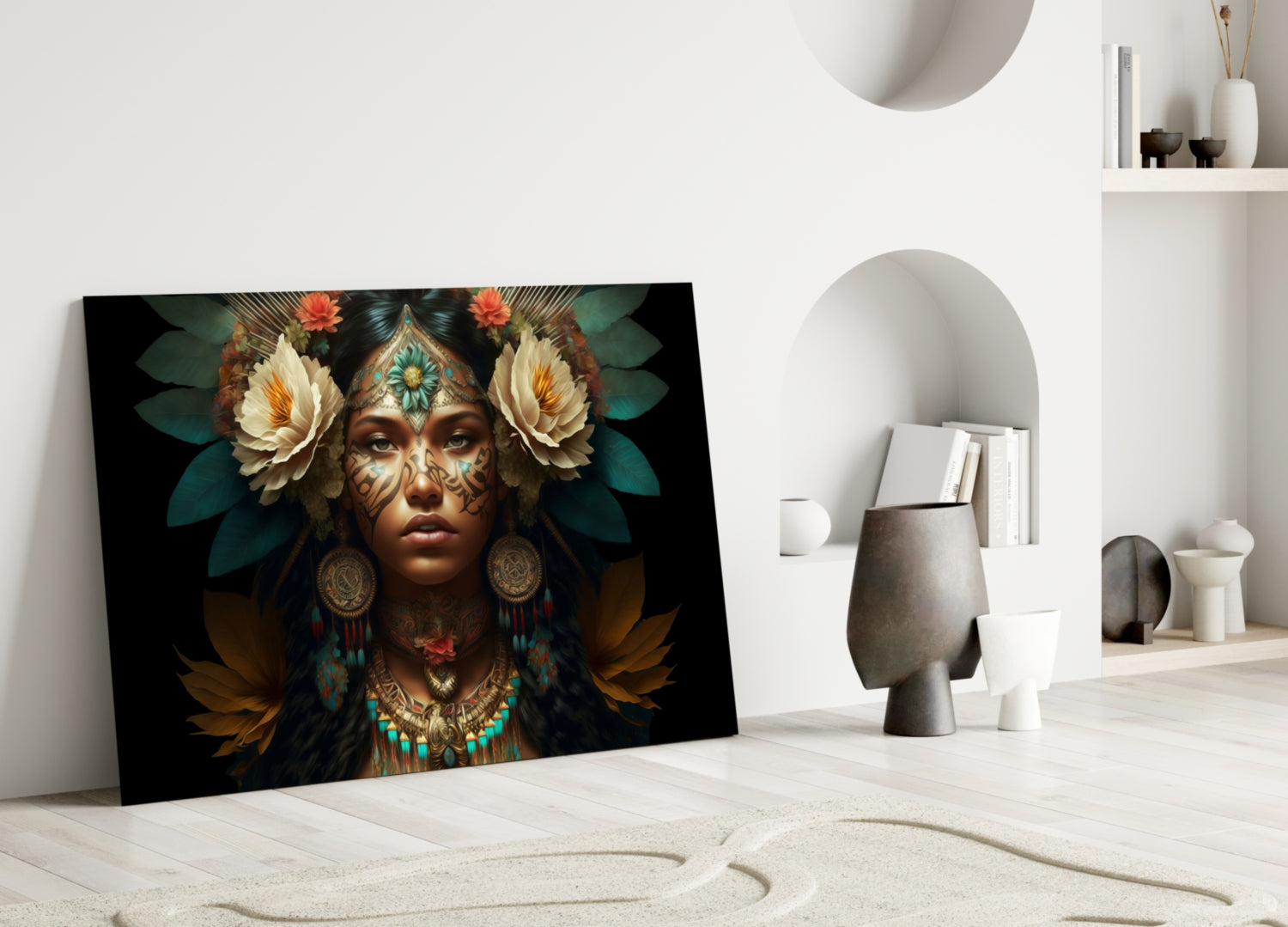 Beauty of the Clan Glass Wall Art  || Designer Collection
