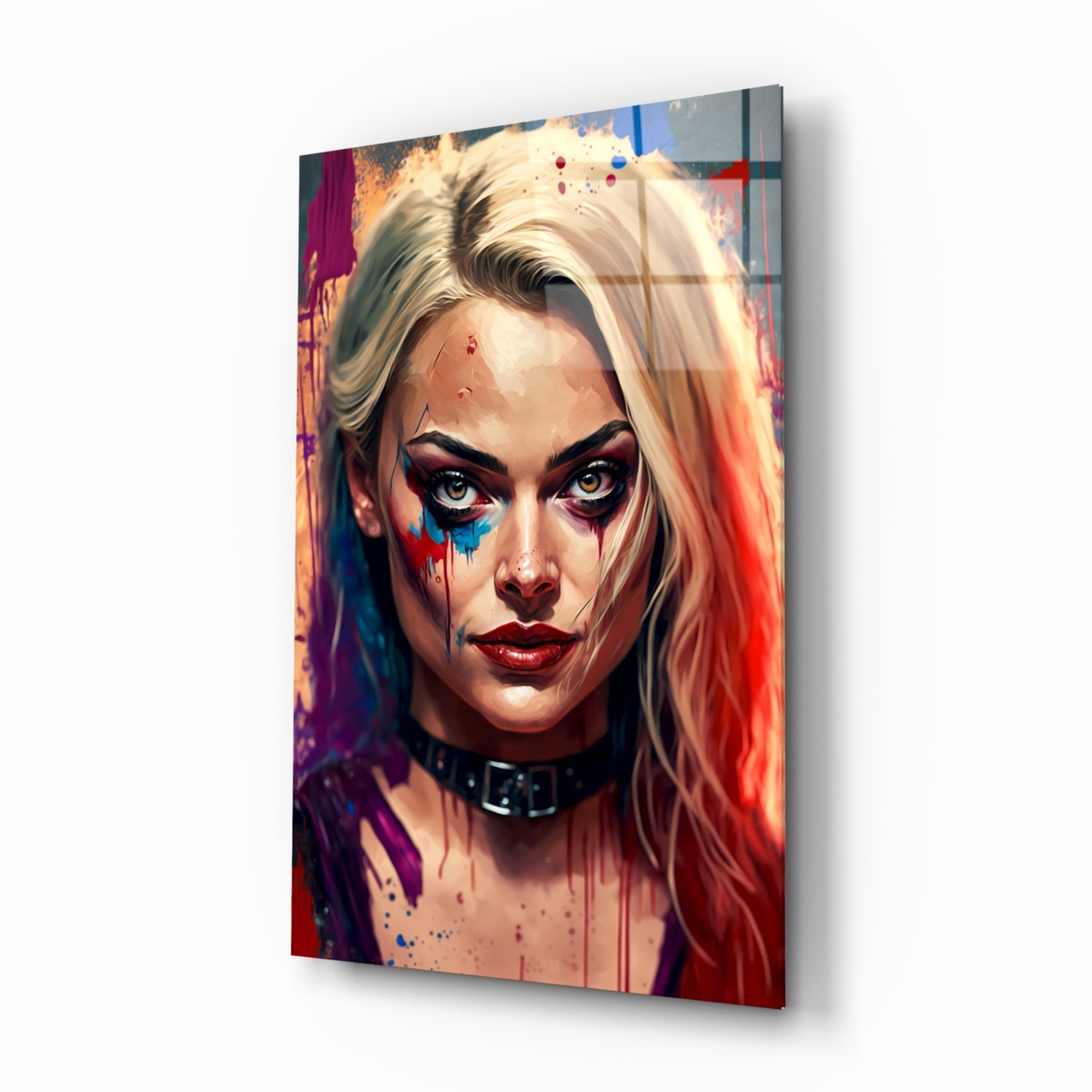 Harley Quinn Glass Wall Art  || Designer Collection