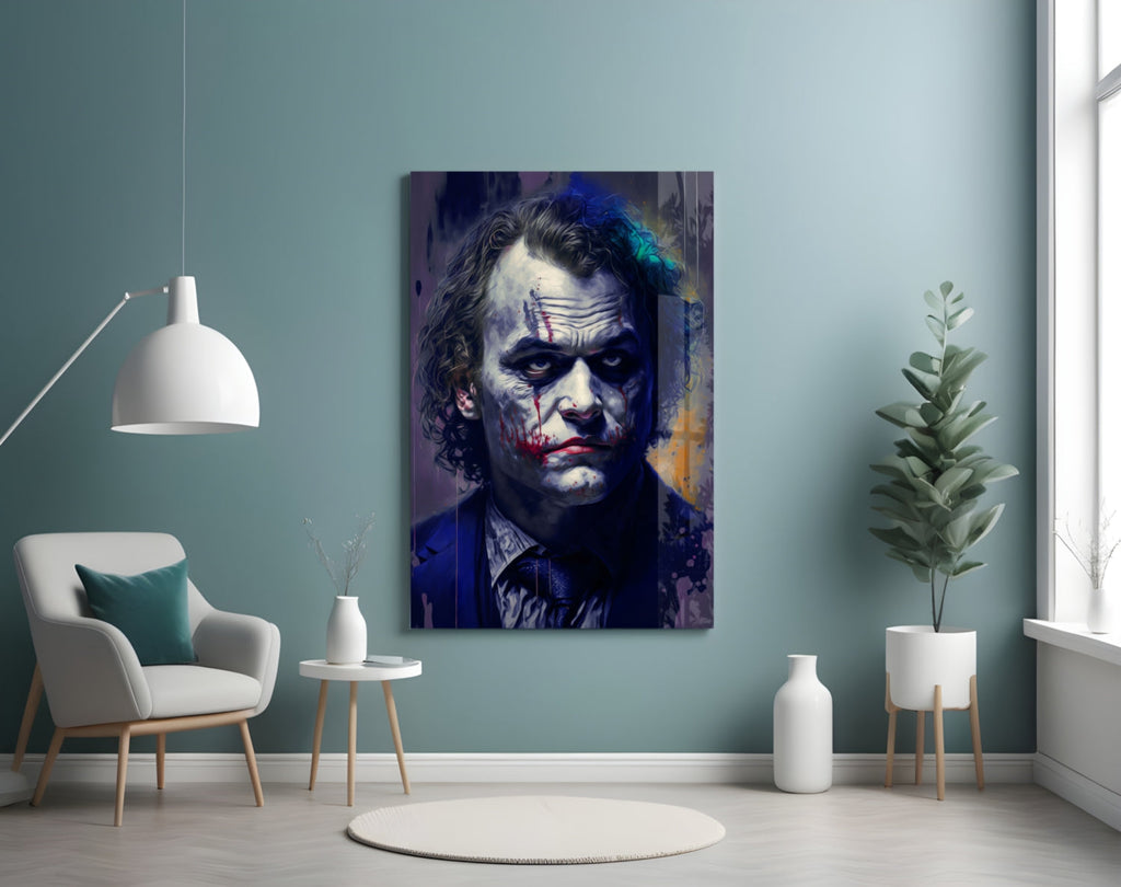 Joker Glass Wall Art  || Designer Collection