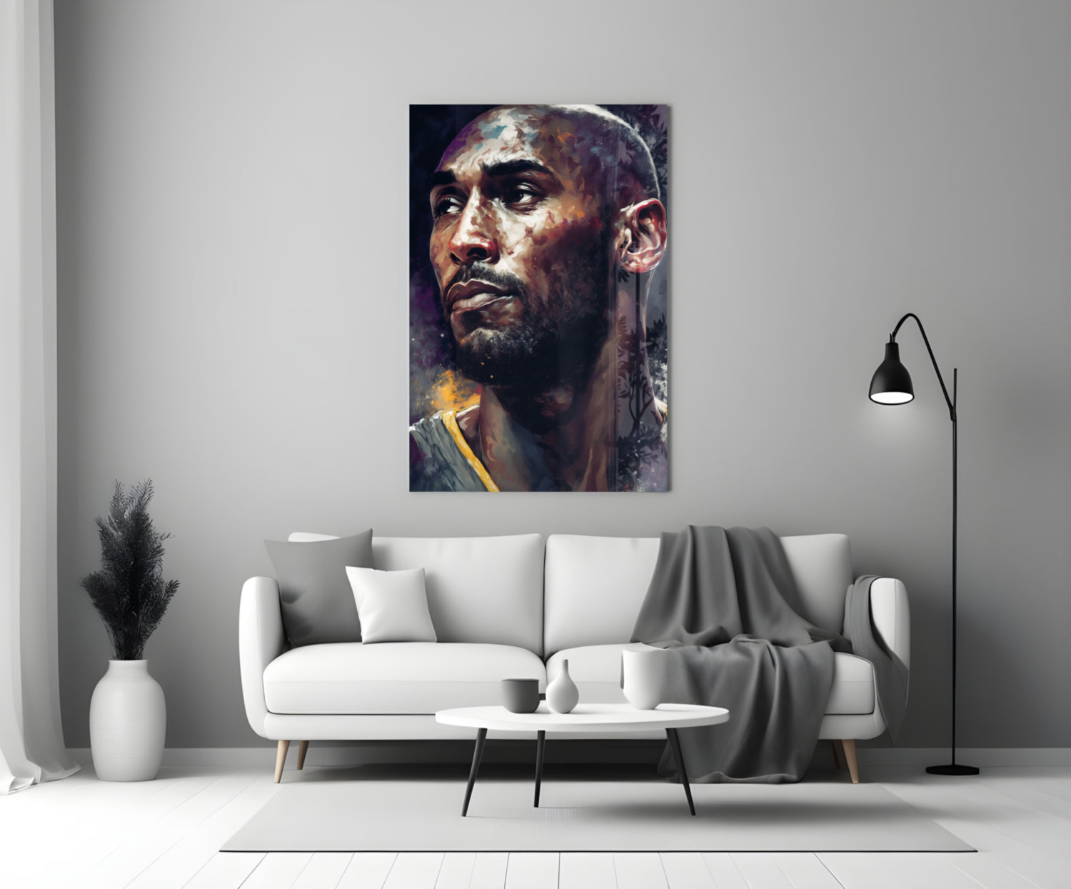 Kobe Bryant Glass Wall Art  || Designer Collection