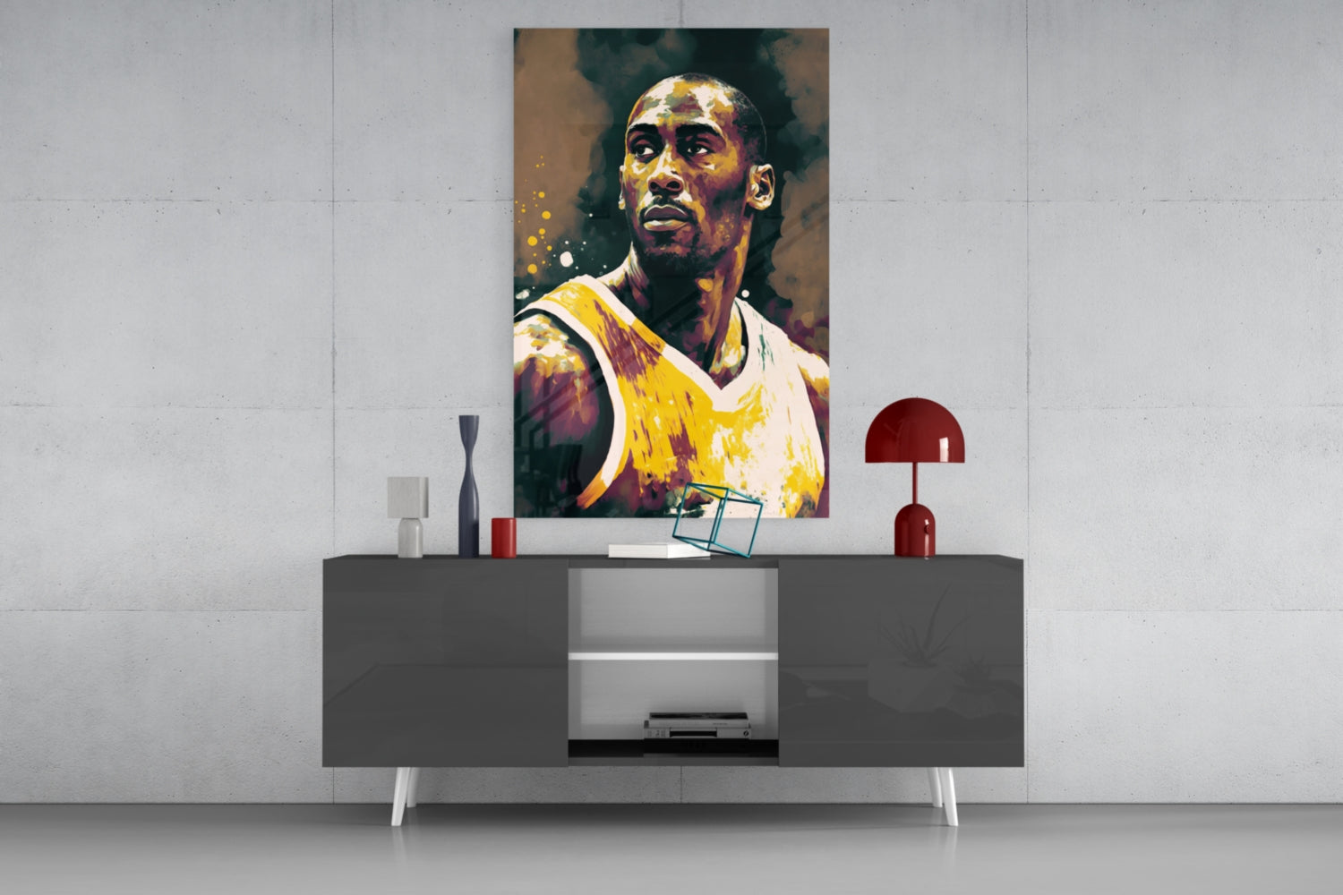 Kobe Bryant Glass Wall Art  || Designer Collection