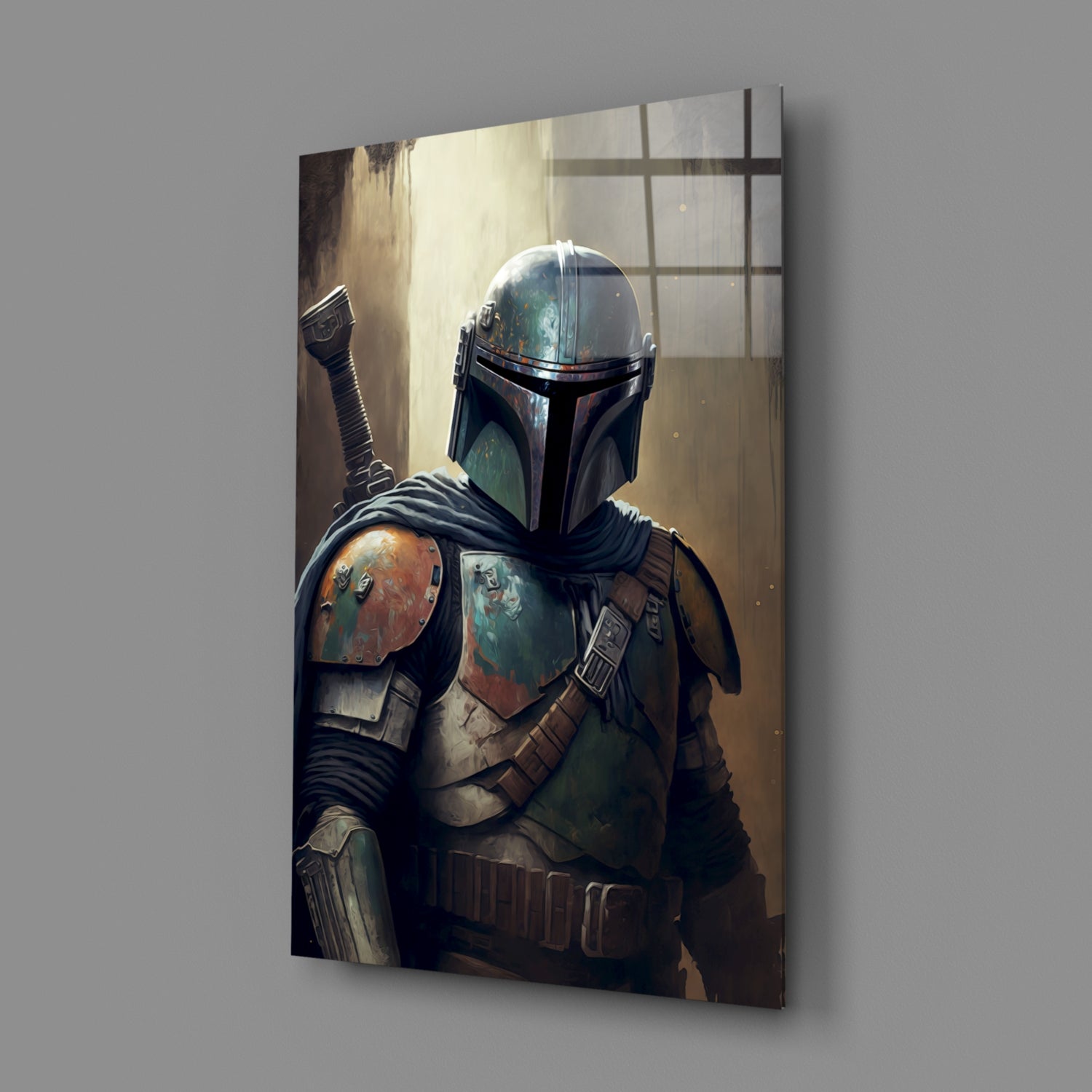 Boba Fett Glass Wall Art  || Designer Collection