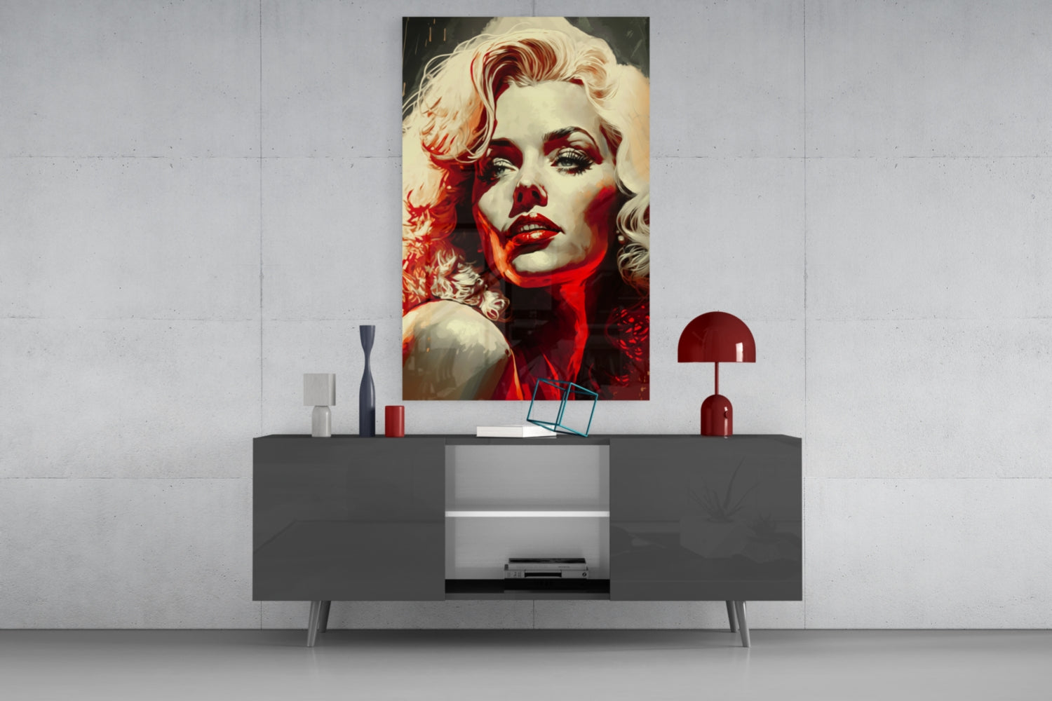 Marilyn Monroe Glass Wall Art  || Designer Collection