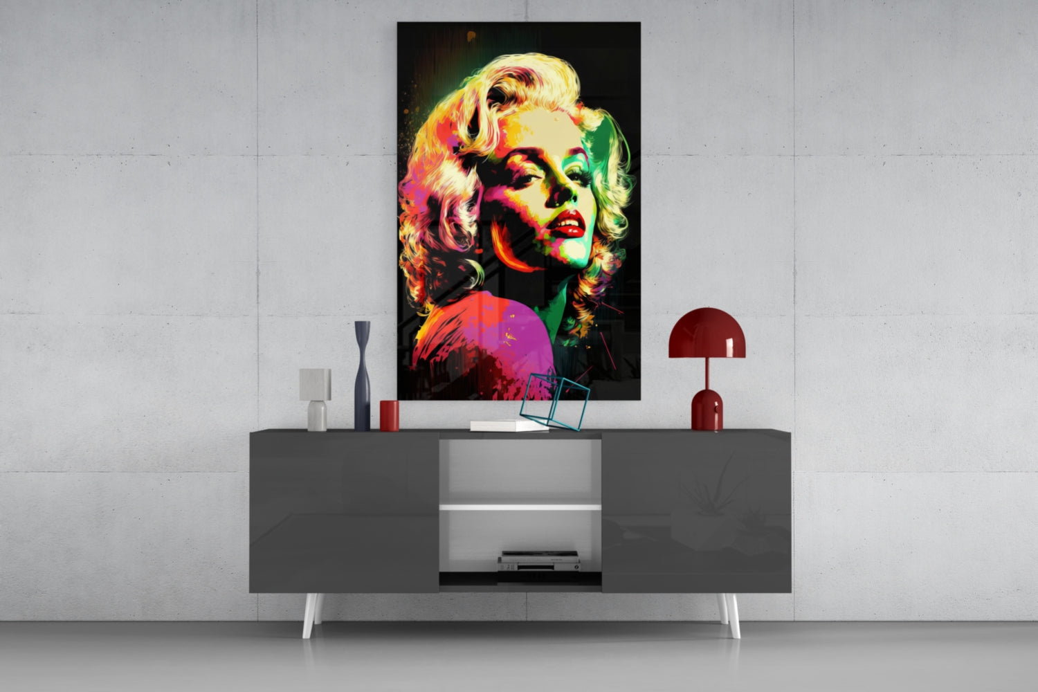 Marilyn Monroe Glass Wall Art  || Designer Collection