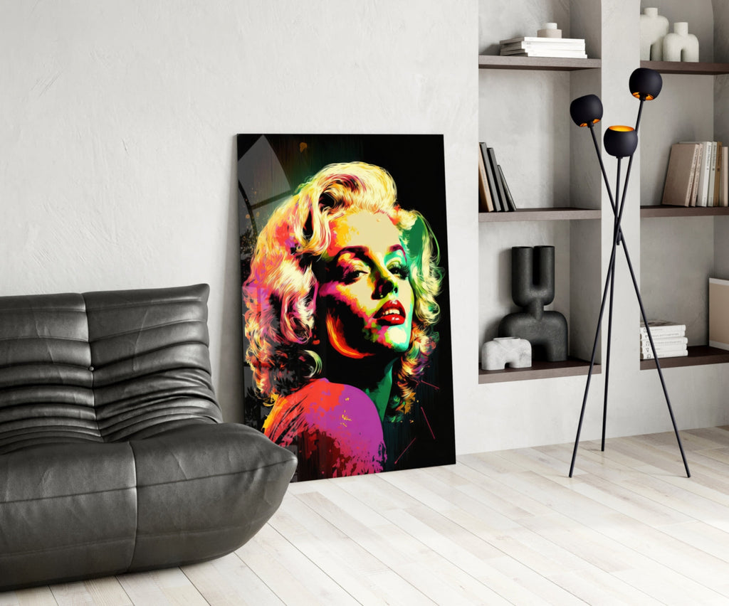 Marilyn Monroe Glass Wall Art  || Designer Collection