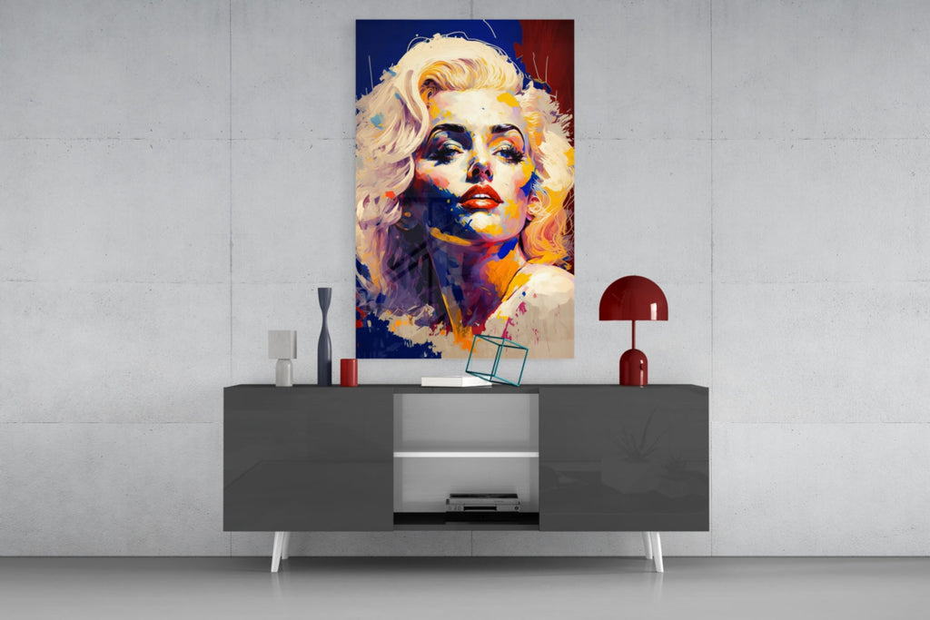 Marilyn Monroe Glass Wall Art  || Designer Collection