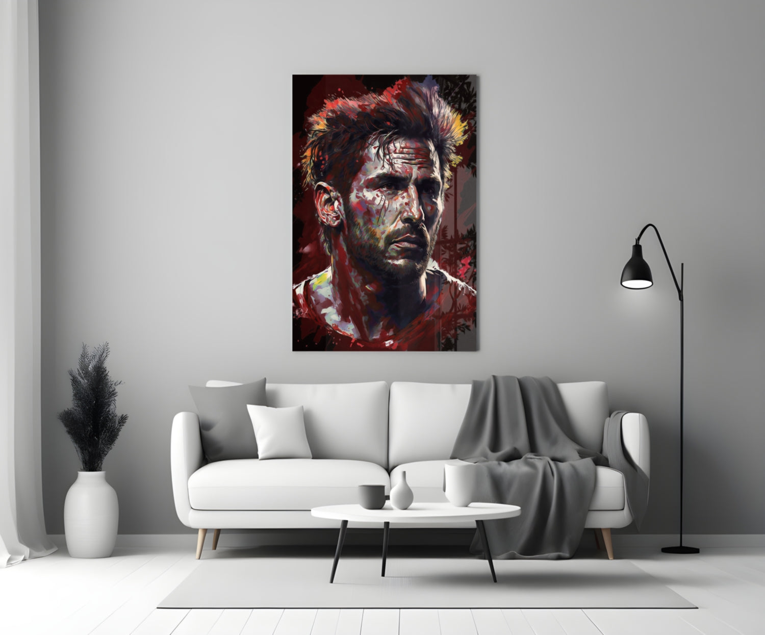 Messi Glass Wall Art  || Designer Collection