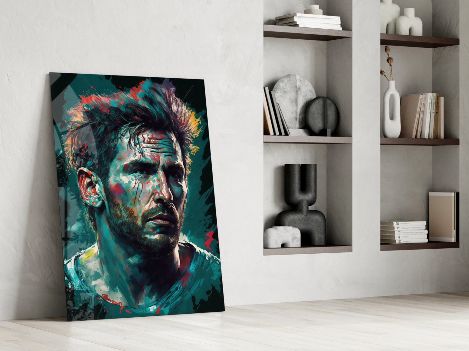 Messi Glass Wall Art  || Designer Collection