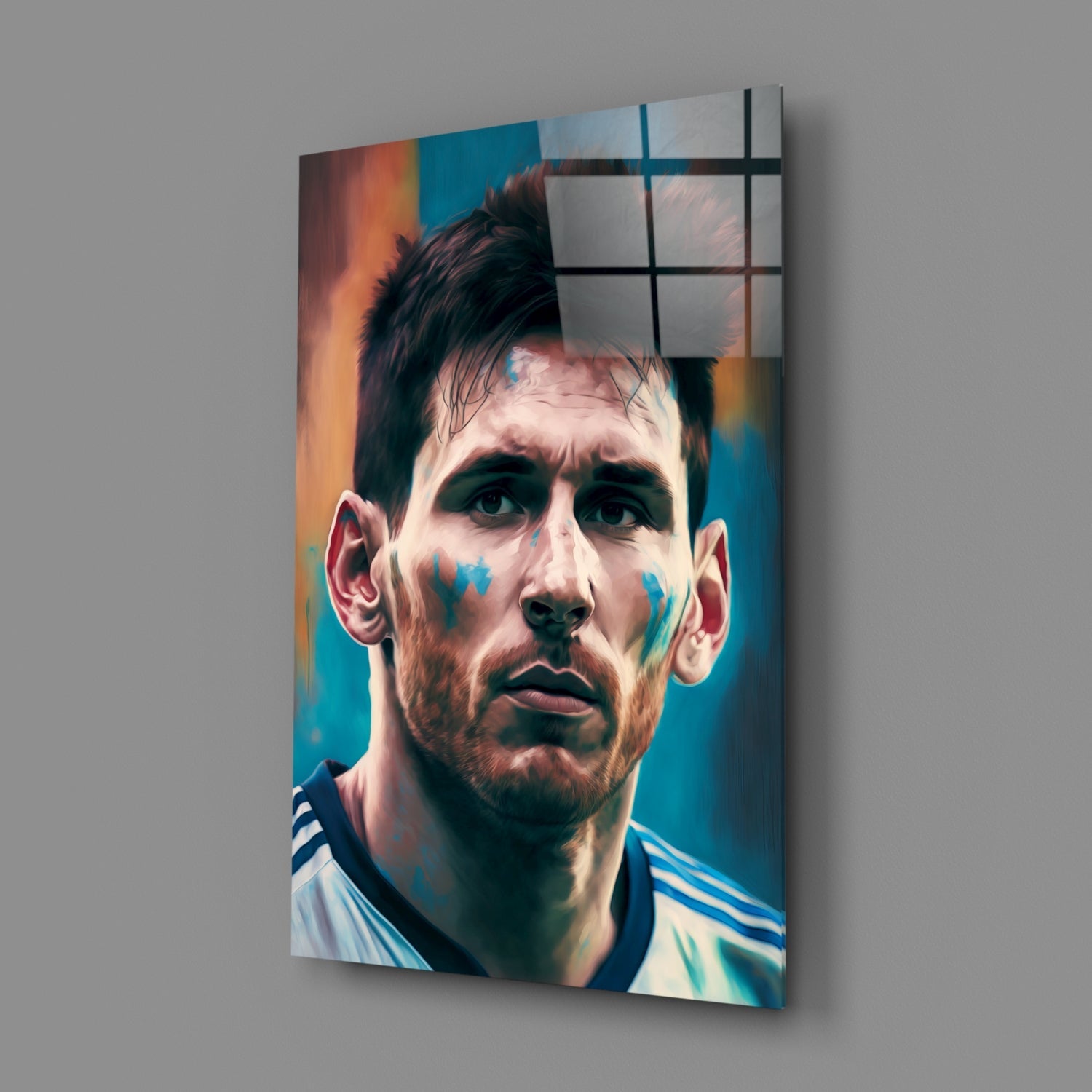 Messi Glass Wall Art  || Designer Collection