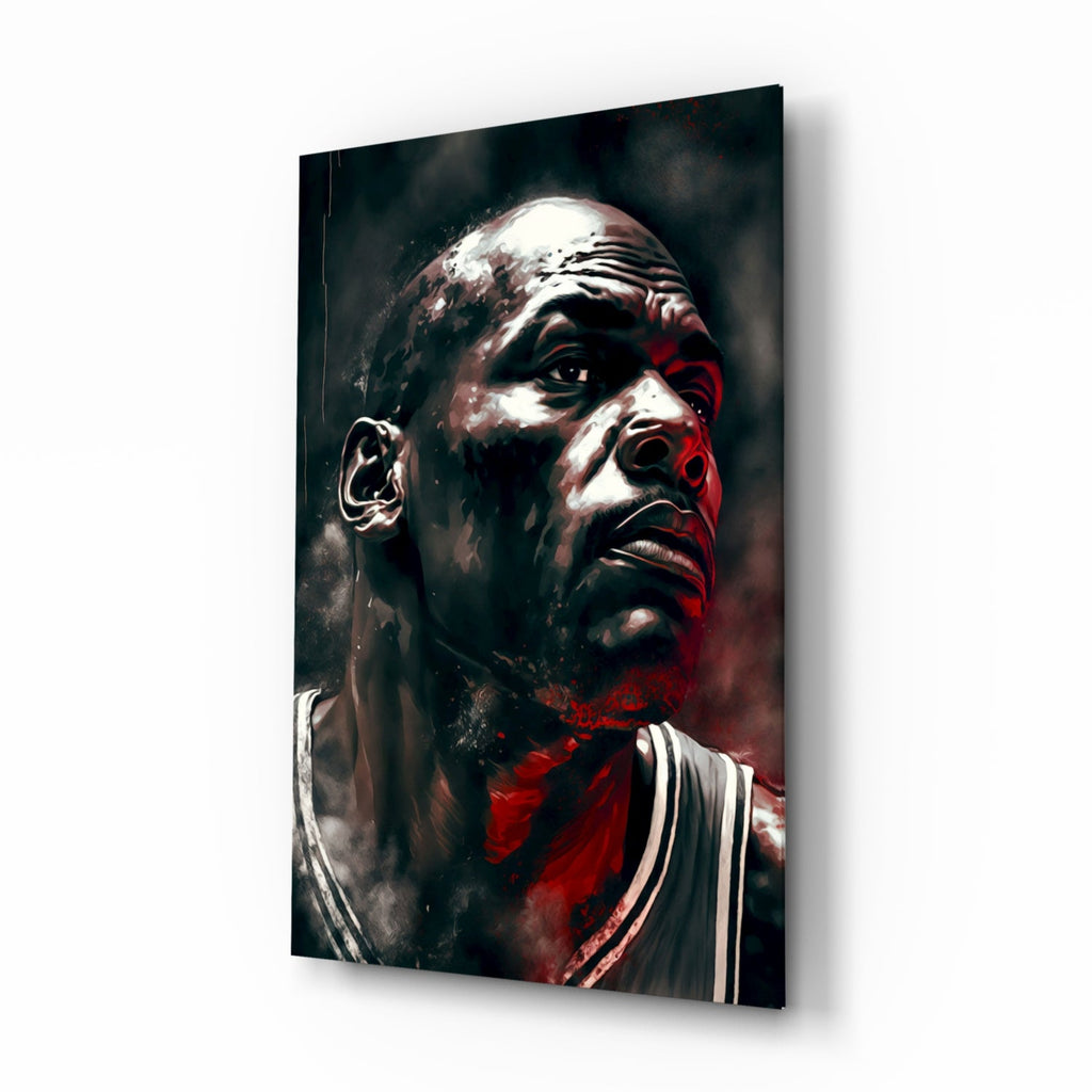 Michael Jordan Glass Wall Art  || Designer Collection