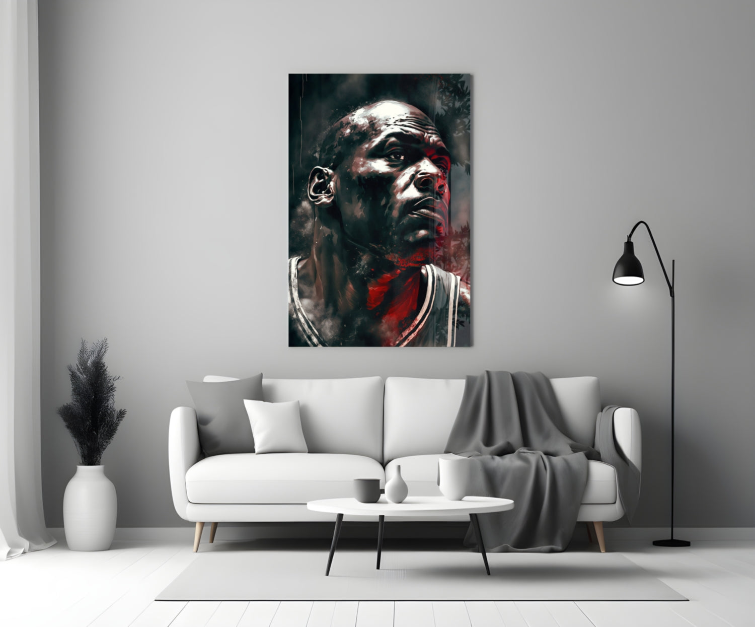 Michael Jordan Glass Wall Art  || Designer Collection