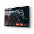 Glory of an Elephant Glass Wall Art  || Designer Collection