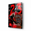 Micheal Jordan Glass Wall Art || Designer Collection