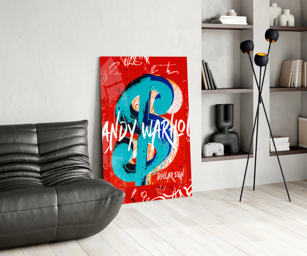 Andy Warhol and Dollar Glass Wall Art || Designer Collection